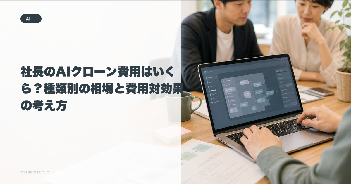 社長のAIクローン費用はいくら？種類別の相場と費用対効果の考え方
