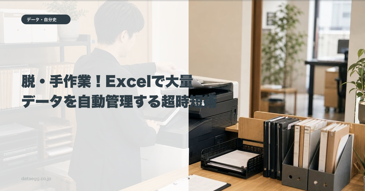 脱・手作業!Excelで大量データを自動管理する超時短術