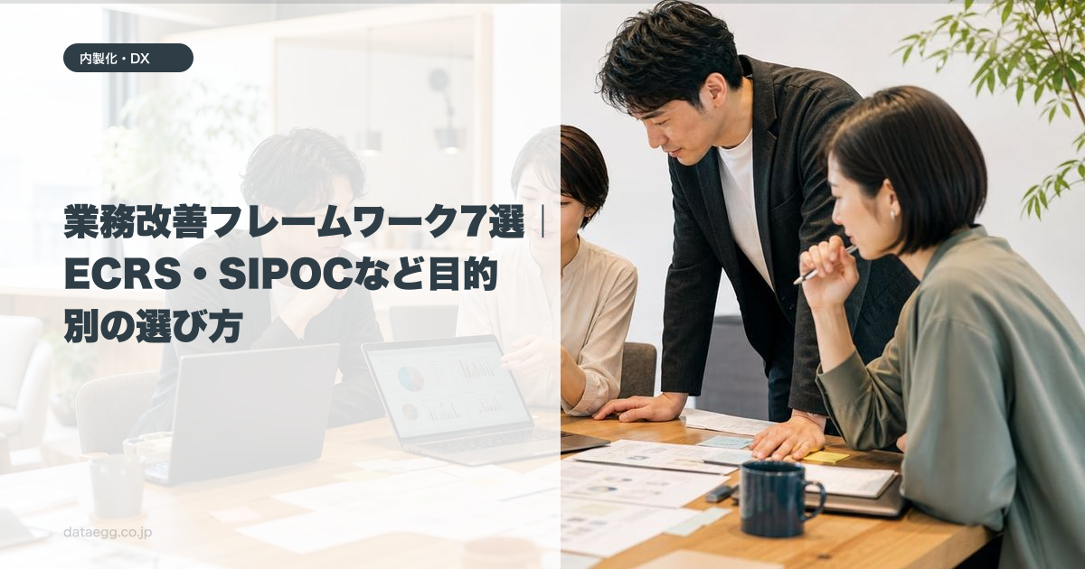 業務改善フレームワーク7選｜ECRS・SIPOCなど目的別の選び方