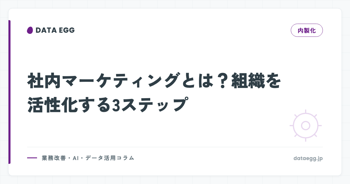 社内マーケティングとは？組織を活性化する3ステップ