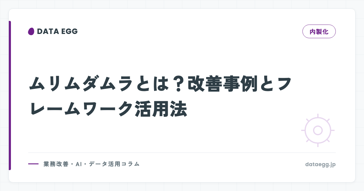 ムリムダムラとは？改善事例とフレームワーク活用法