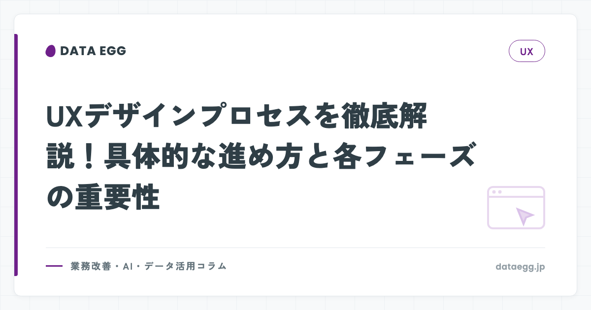 UXデザインプロセスを徹底解説！具体的な進め方と各フェーズの重要性