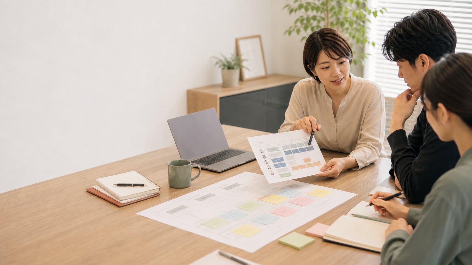 チームで運用手順と役割を確認しながら定着を進める様子